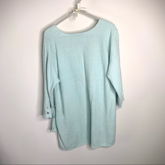 Margaret Winters Teal Button Up Cardigan - Picture 2 of 7